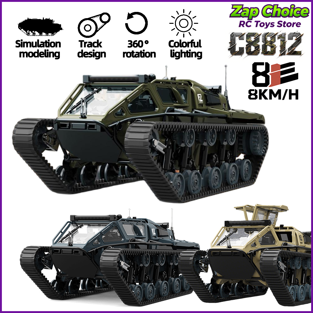 Drone Or Rc Car - JJRC C8812 1/16 Tracked Tank RC