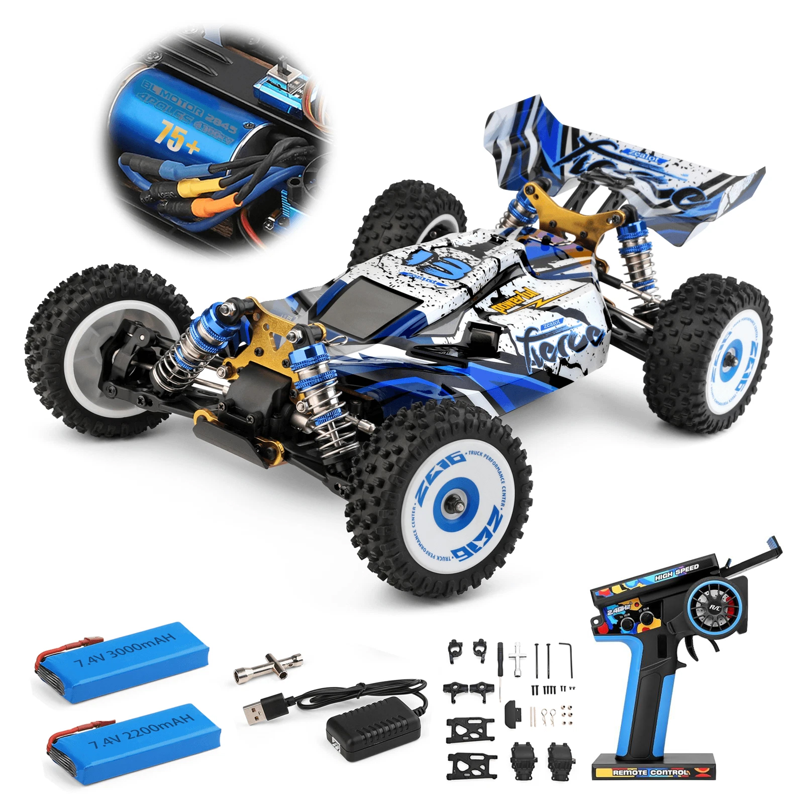 Drone Bike Rc - WLtoys 124017(V2) Fast RC Car, 1/12
