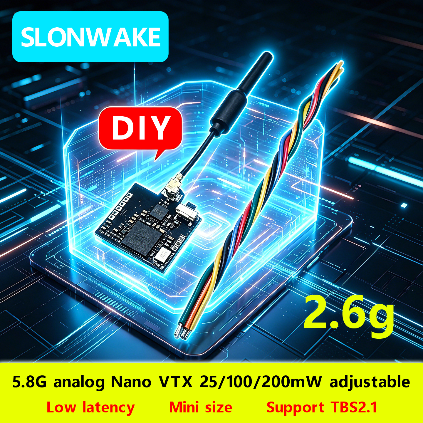 Plane Drone Rc - SLONWAKE Nano 5.8G 48CH 200mW Micro