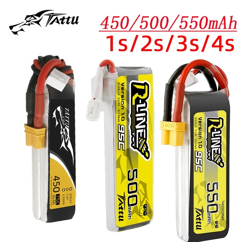 Nano Quad Fpv - 3Pcs NEW TATTU 450/500/550mAh 75/95C 3.7/3.8/7.4/11.1/14.8V