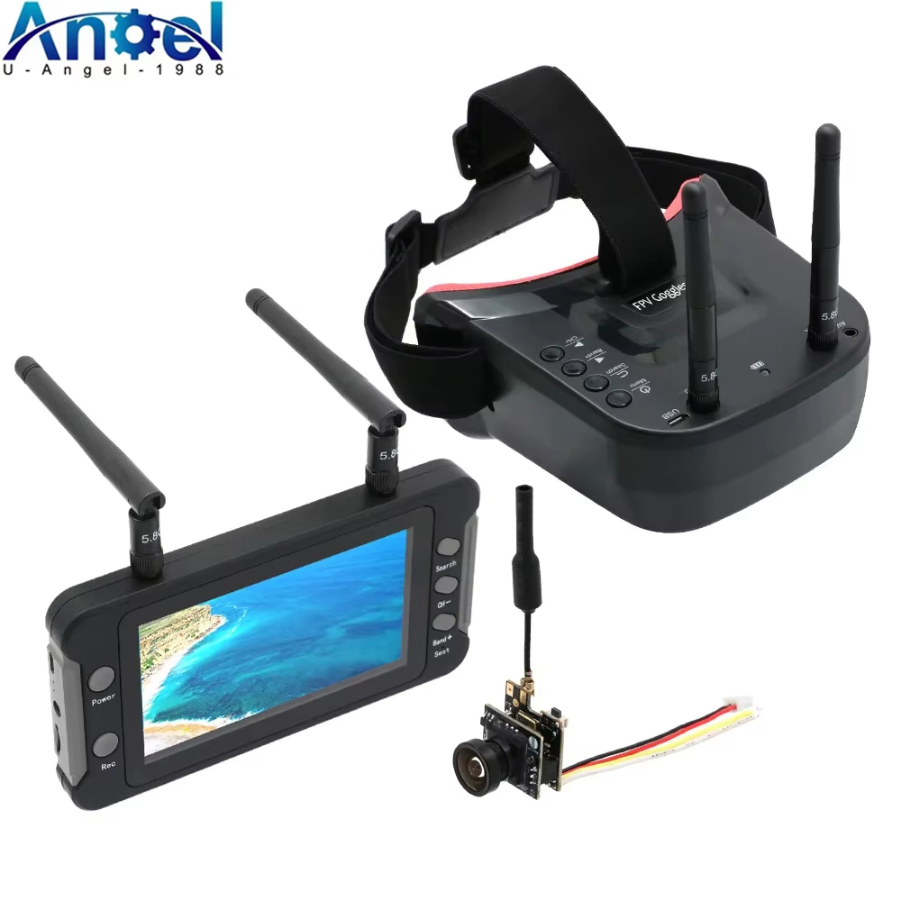 Fpv Goggles Headset - 5.8G 40CH Dual Antennas FPV Goggles