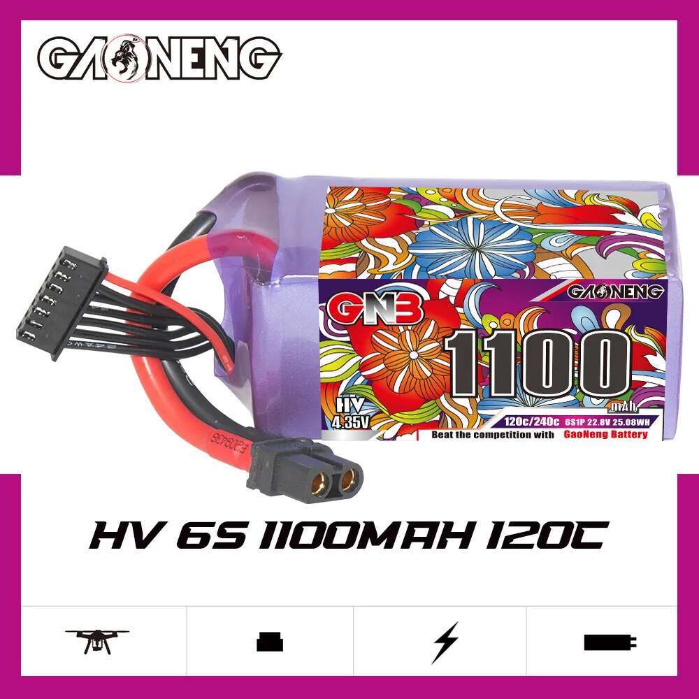 2Pcs GNB 6S Lipo Battery 22.8V – Nano Quad Fpv recenzja i cena