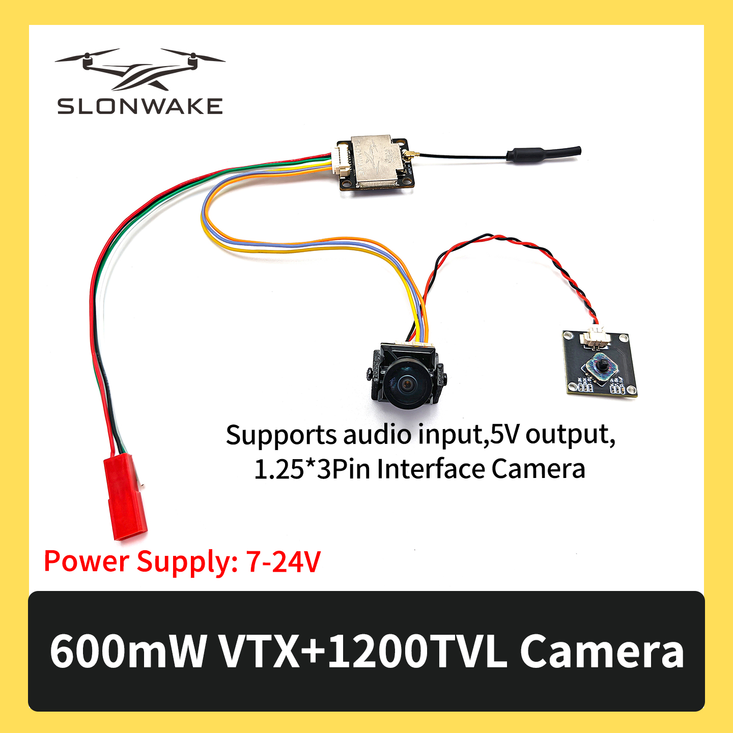 SLONWAKE 5.8G 600mW 7-24V FPV  – Drone Rc Controller recenzja i cena