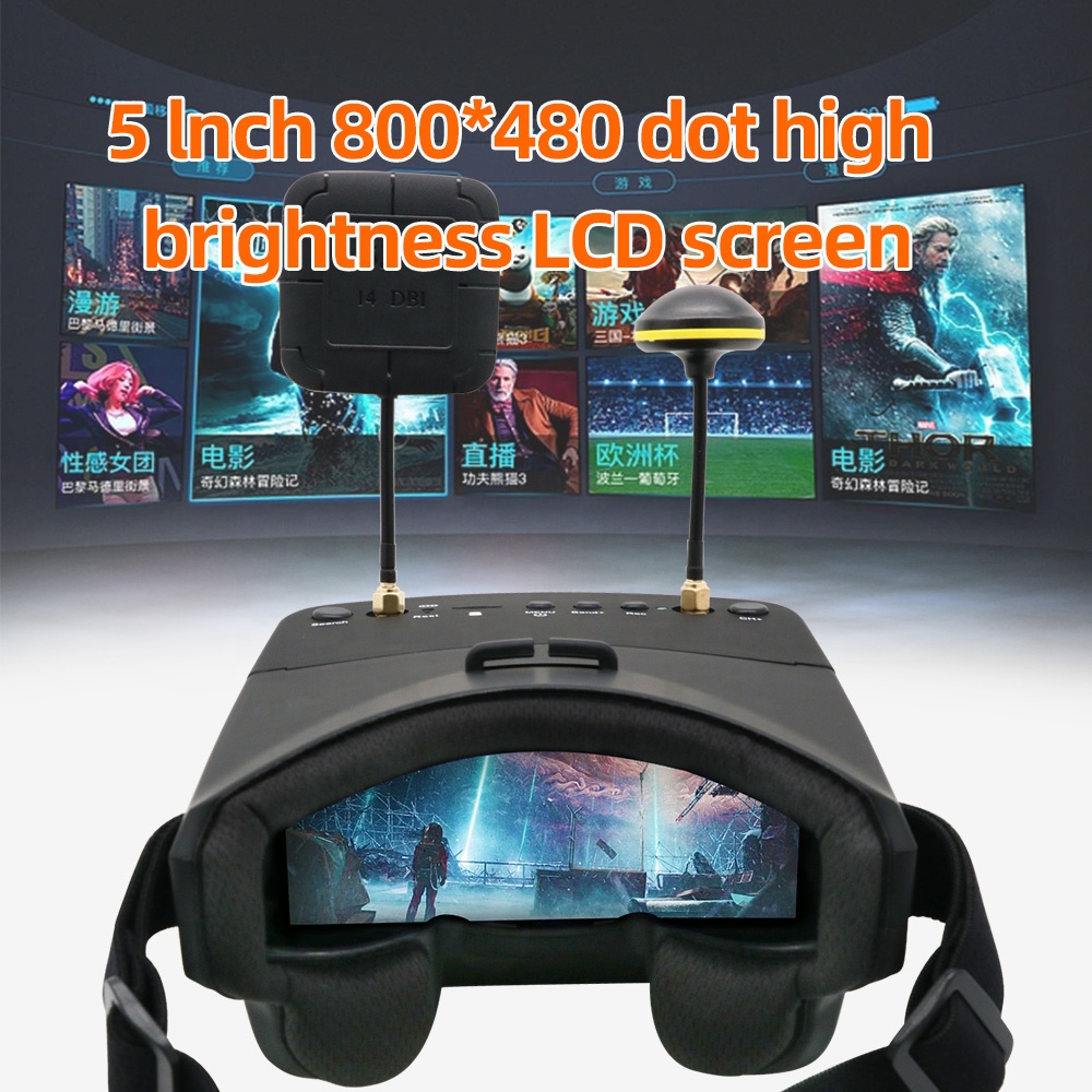 EV800D 5.8G 40CH 5 Inch 800*48 – Fpv Goggles Headset recenzja i cena