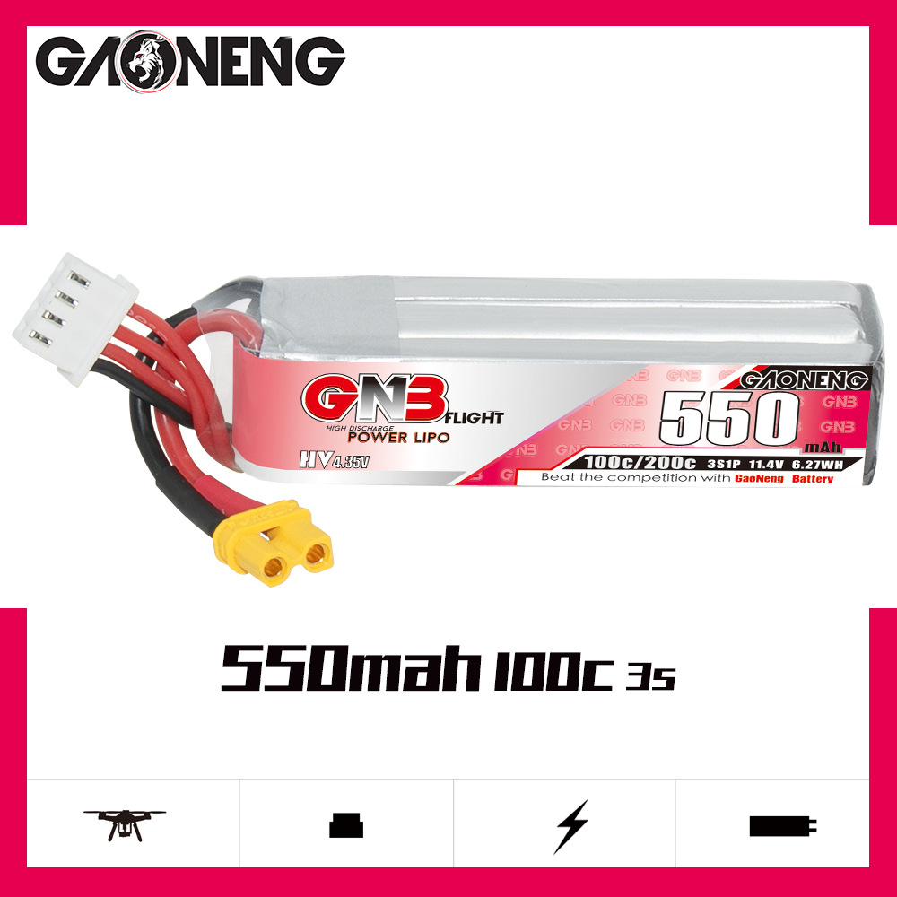GNB HV 11.4V 550mAh 100C/200C  – Nano Quad Fpv recenzja i cena