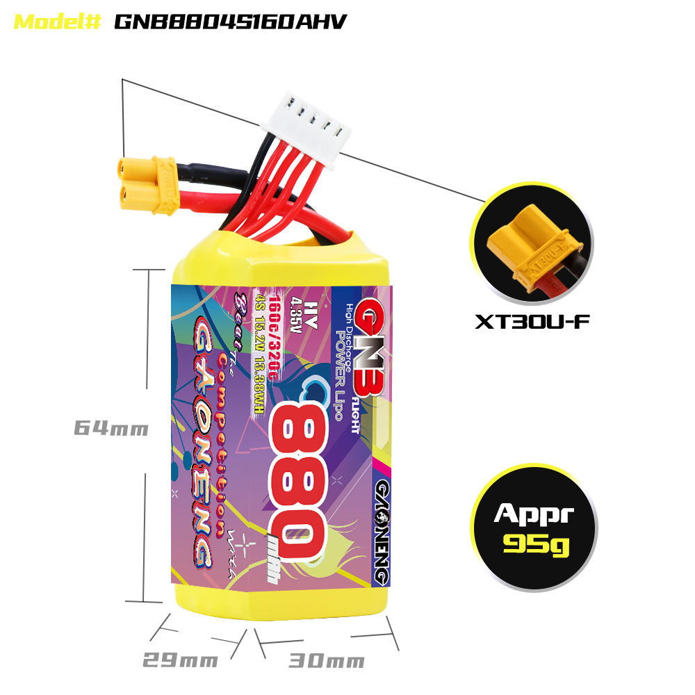 GNB 4S 880mAh 15.2V 160C/320C  – Nano Quad Fpv recenzja i cena