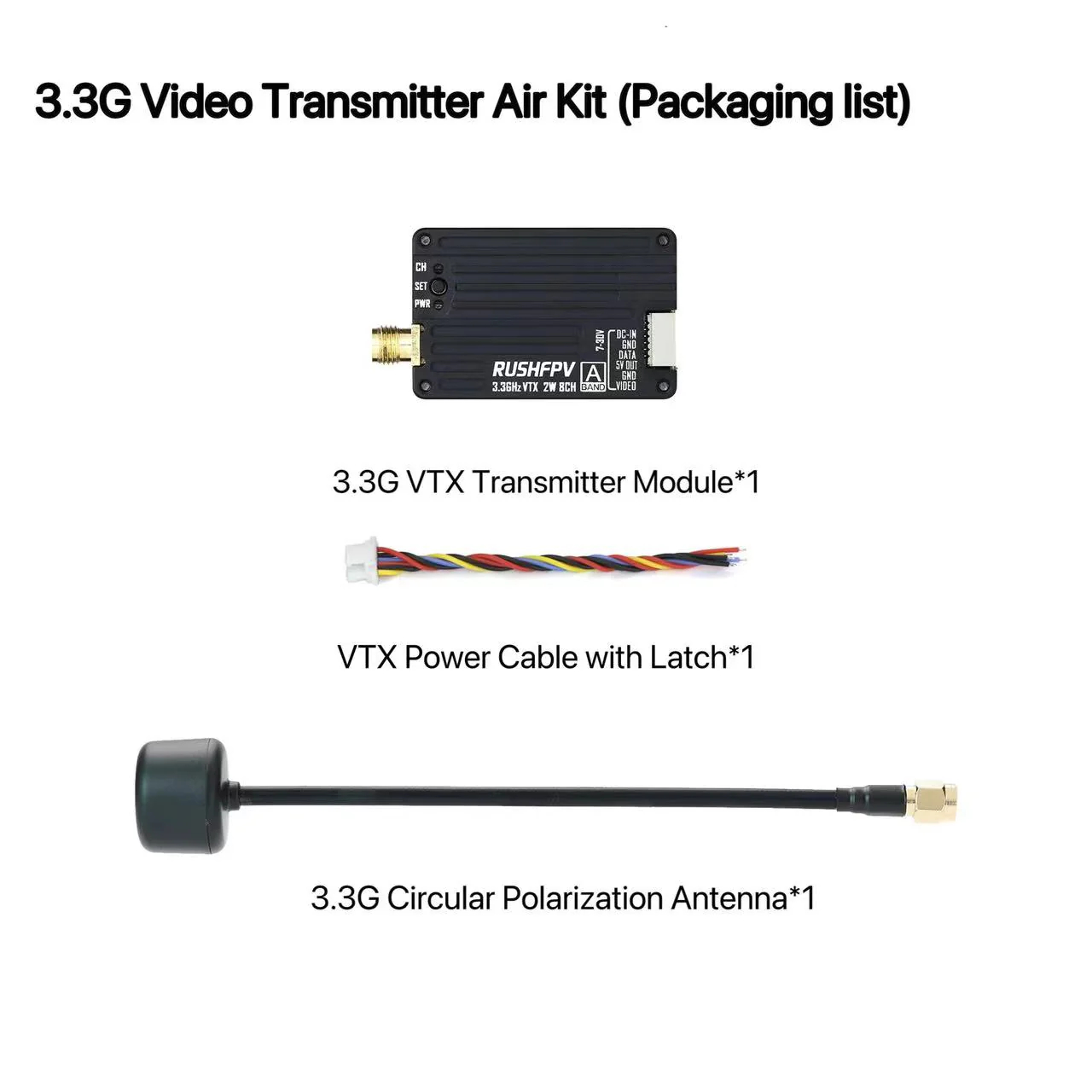 RUSHFPV 3.3G 2W VTX Transmitte – Drone Rc Remote recenzja i cena