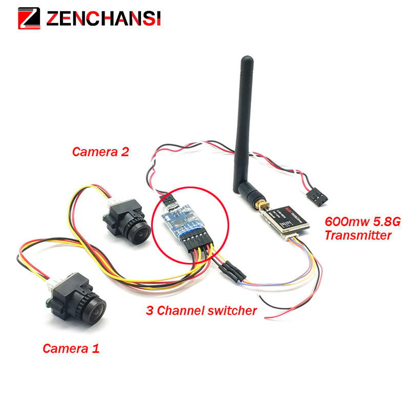 3 channel Dual Video camera CM – Fpv Goggles Headset recenzja i cena
