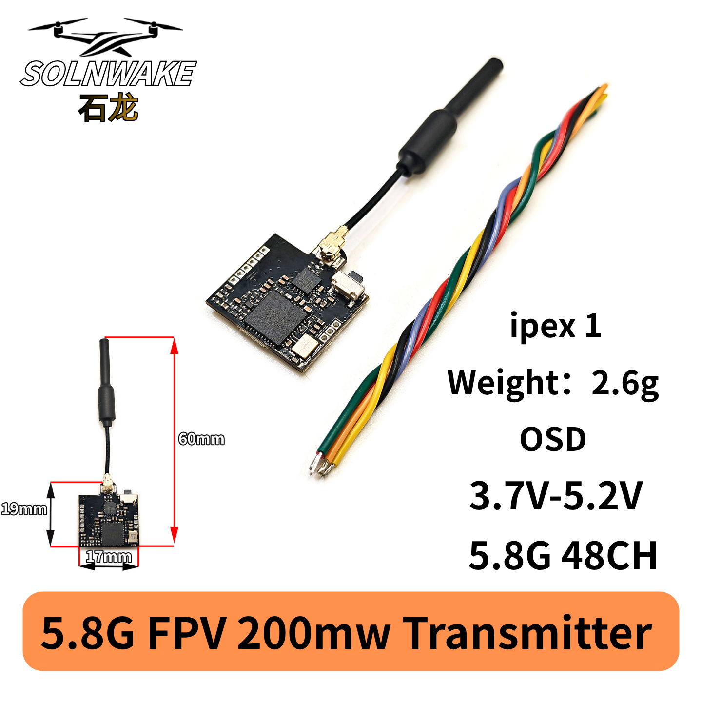 SLONWAKE Nano 5.8G 48CH 200mW  – Plane Drone Rc recenzja i cena