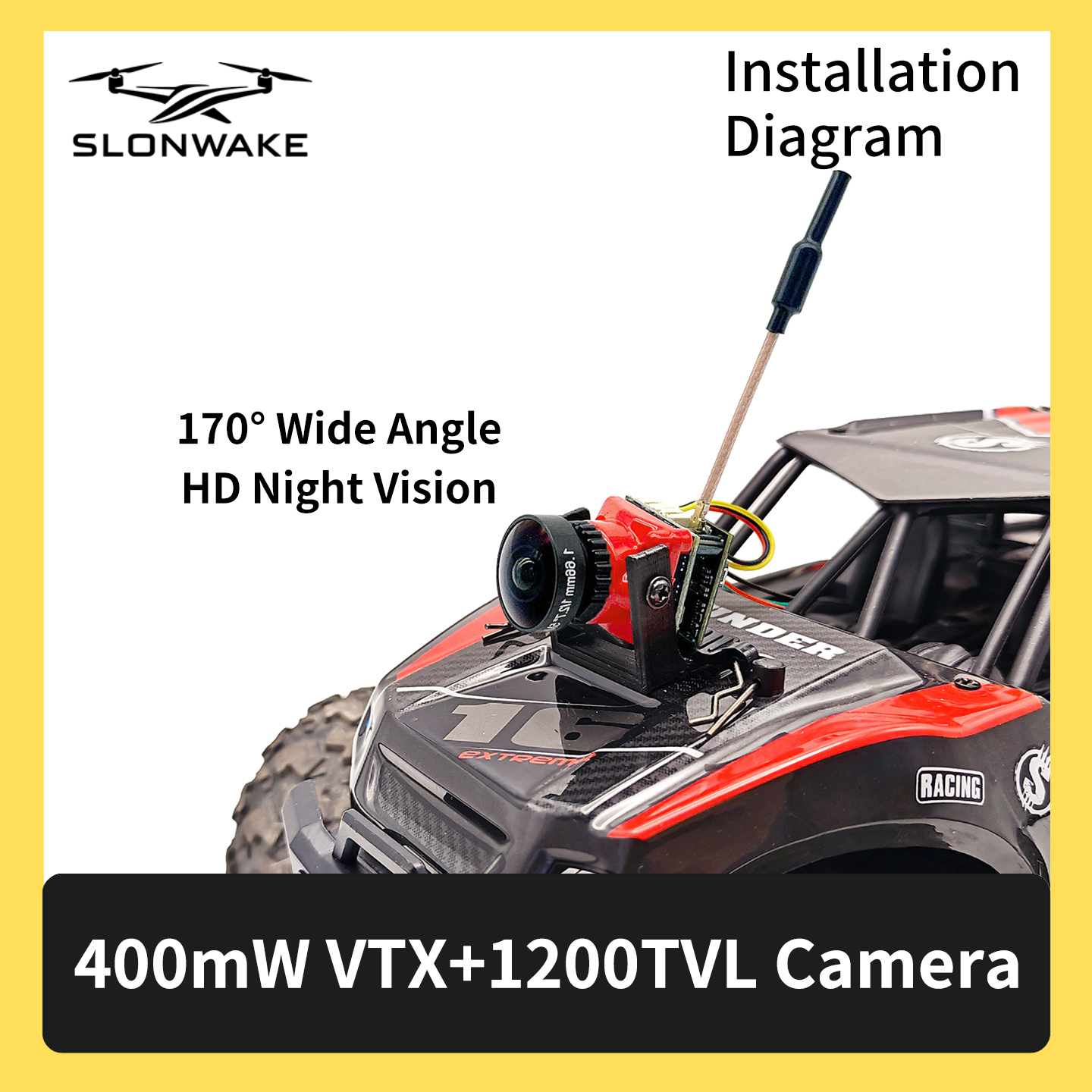 SLONWAKE 5.8G 48CH FPV 400mw V – Drone Rc Controller recenzja i cena