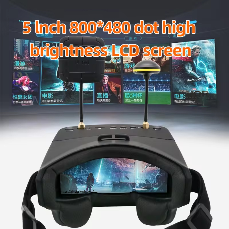 5.8G 40CH FPV Goggles 5 Inch 8 – Fpv Goggles Headset recenzja i cena