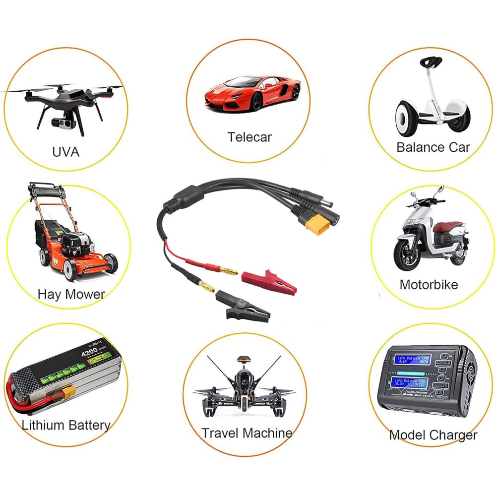 5-in-1 XT60 to 4mm Banana Plug – Drone Smart Rc recenzja i cena